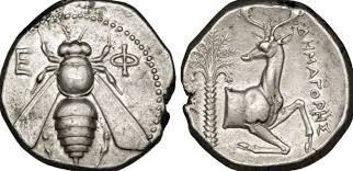 Numismática con abejas